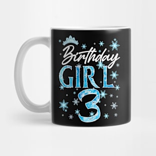 Winter Onederland 3rd Birthday Girl Snowflake B-day Gift For Girls Kids Toddlers Mug